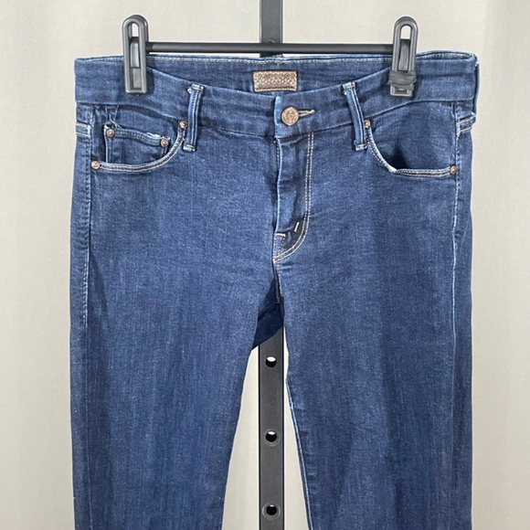 Mother Jeans Womens 27 blue denim looker skinny designer casual - Picture 2 of 12
